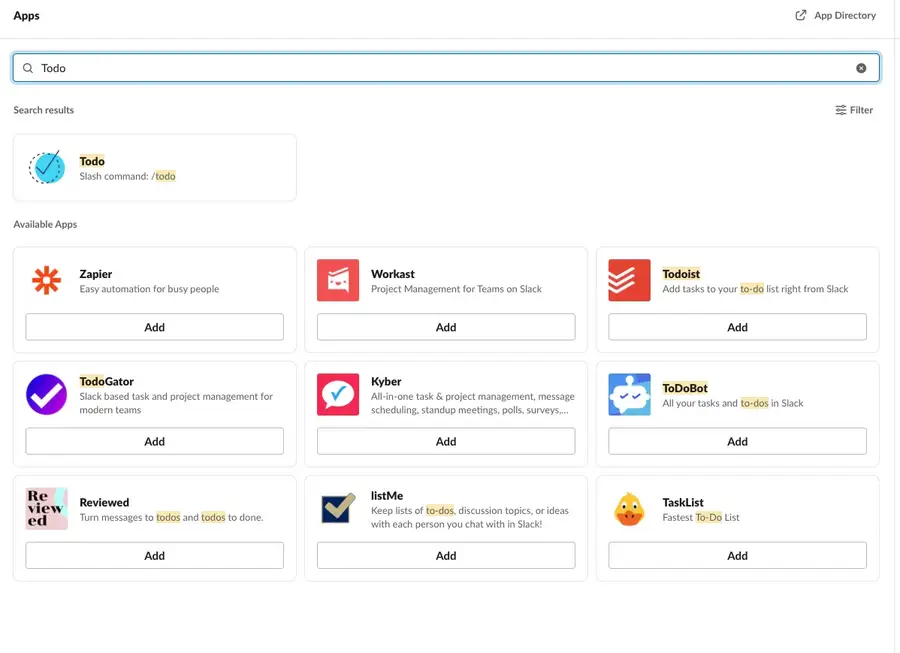 Slack to online do list