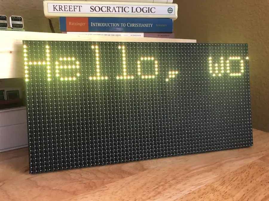 led matrix panel hello world