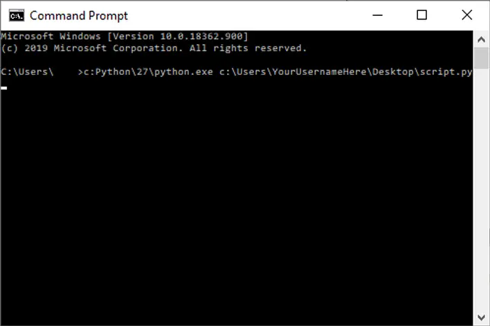 run a python script in windows